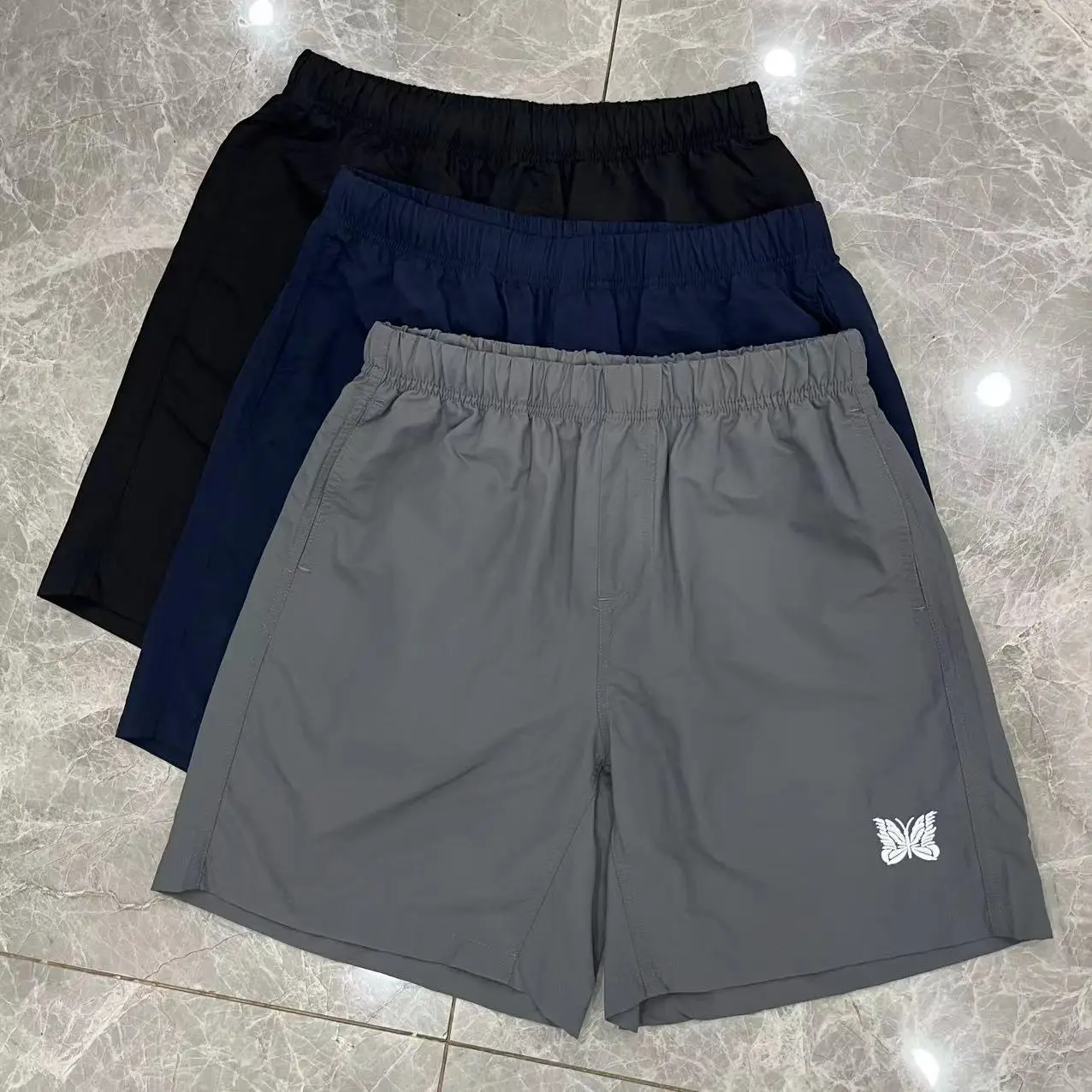 

Мужские летние дышащие спортивные шорты из нейлона с вышивкой, свободного кроя, прямые, со средней посадкой, длина до щиколотки