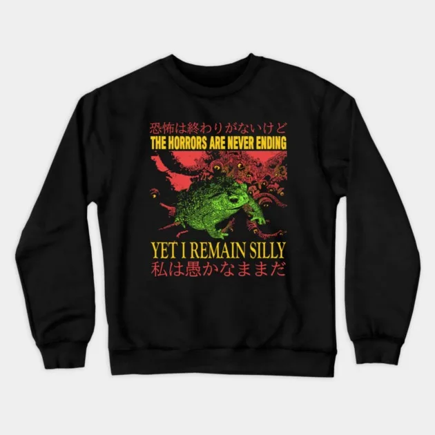 

Autumn and Winter Dark - Humor Frog Sweatshirt, "Horror - and - Humor Frog Graphic" for A Trendy Look