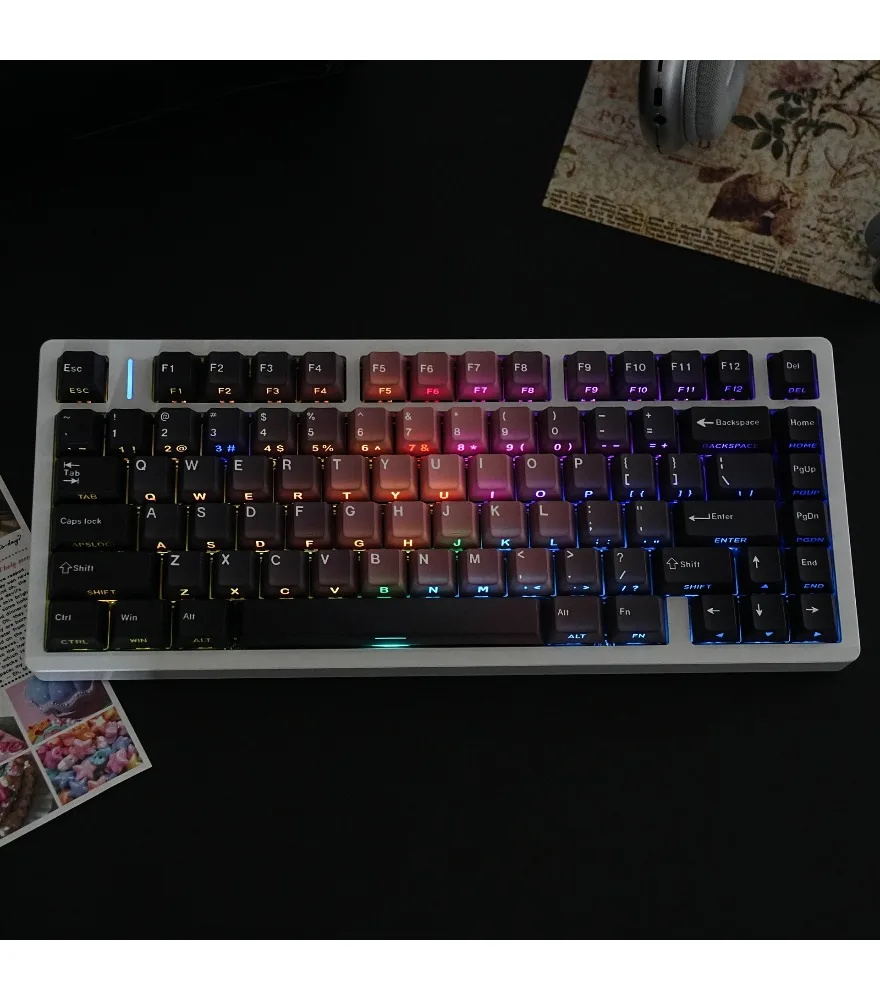 Keycap Korean Russian German Western Grammar Arabic Double Engraving Transparent Pbt Original Full Set