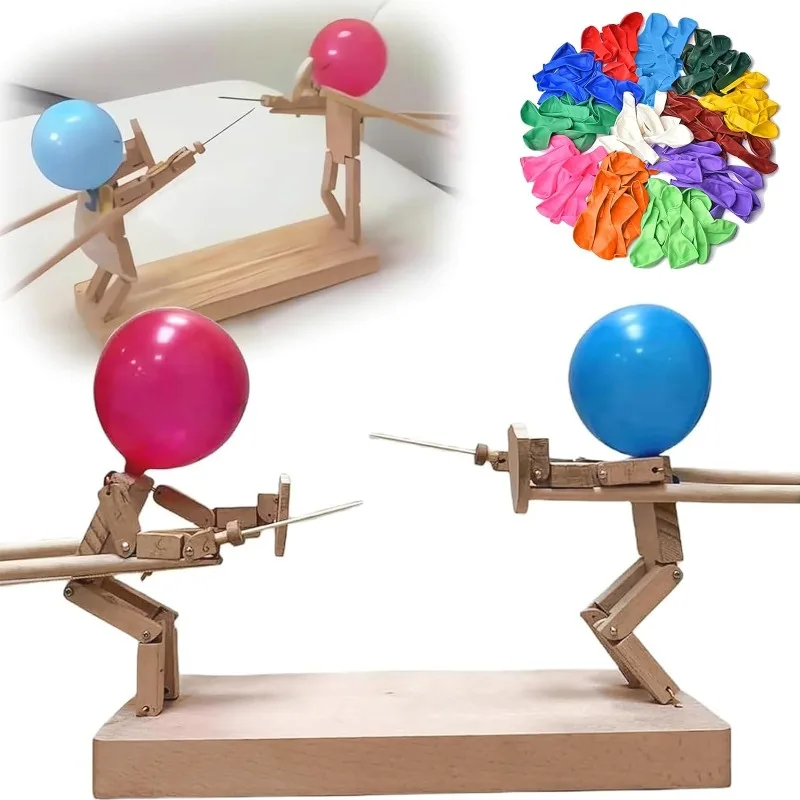 Handmade Balloon Popping Fighting Game Balloon Popping Game Sword Puppets People Sword Fighting Balloon Match Game