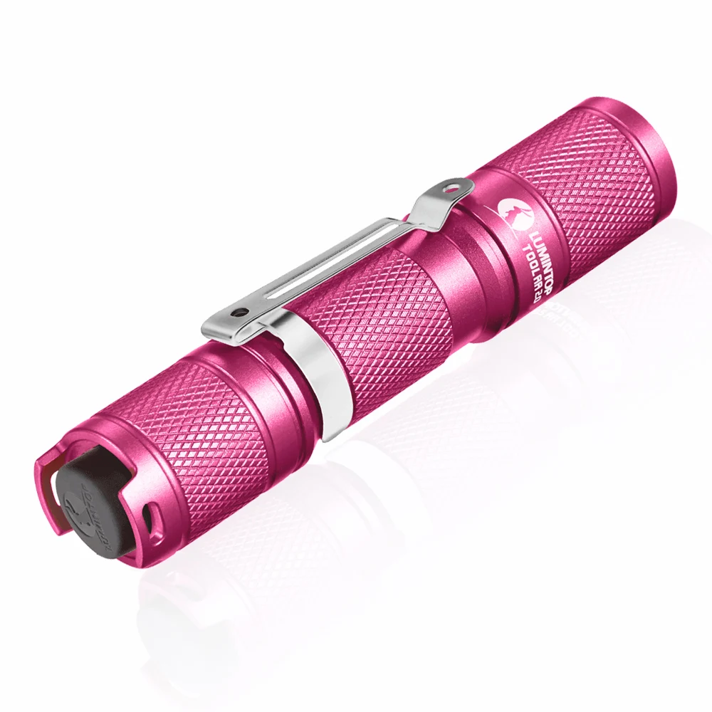 EDC Powerful LED Flashlight Waterproof Pink Outdoor Lighting High Power Camping Torch 14500/AA Light 650 Lumens TOOL AA