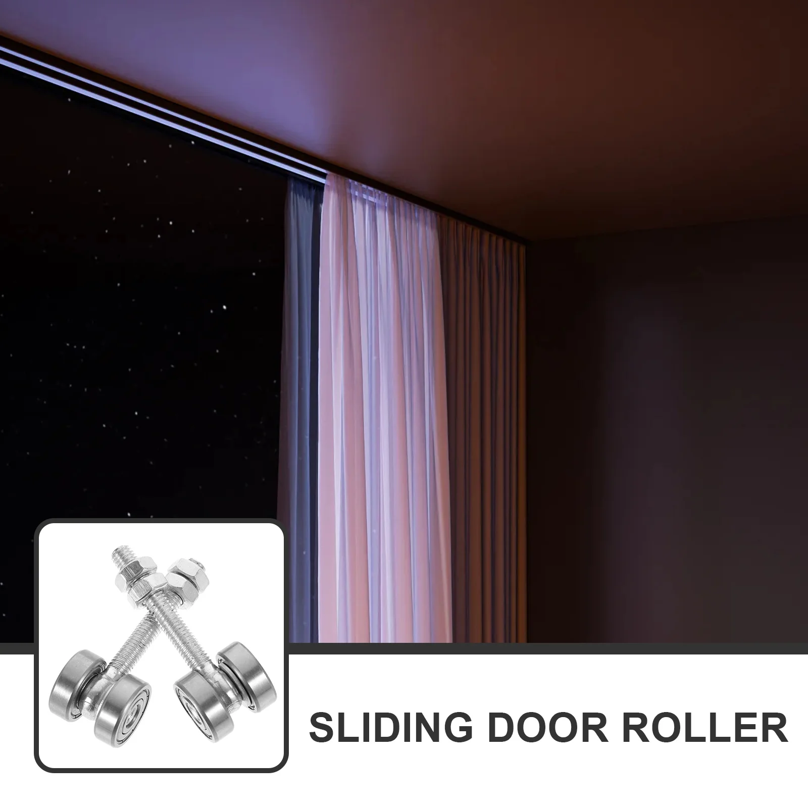 

2pcs Sliding Door Roller Cabinet Pulley Trolley Assembly 2 Wheel Heavy Duty Bearing Roller Replacement Hardware Two Wheels