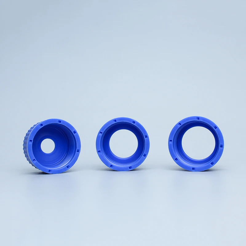 GL45 Reagent Bottle Cap Blue Perforated Cap 15mm30mm34mm Sampling Bottle Cap Anaerobic Bottle Sampling Cap Anaerobic Bottle Cap