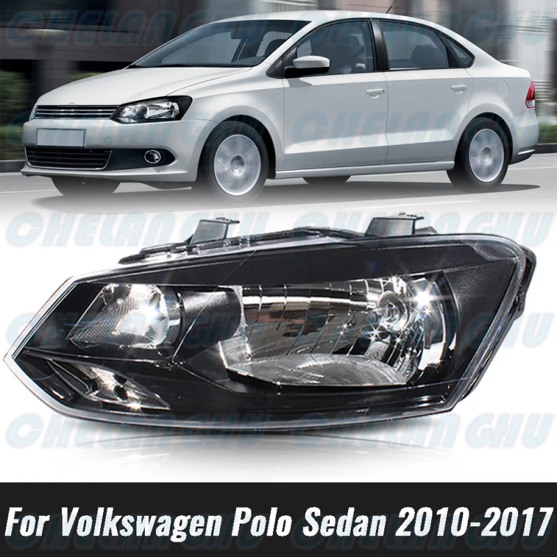 

HeadLight For VW Polo Sedan 2010 2011 2012 2013 2014 2015 2016 2017 Left Side Front HeadLamp DRL With Motor car accessories