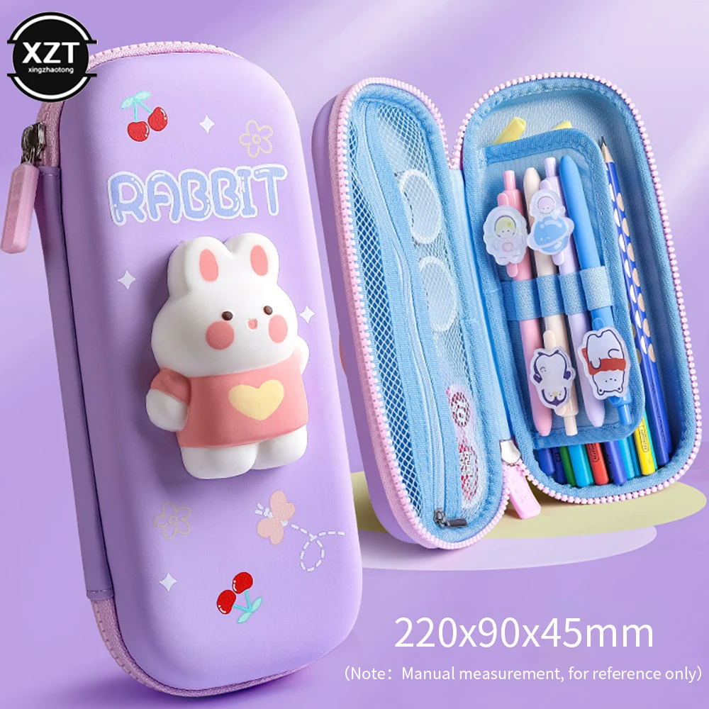 3D Decompression Cute Pencil Box Student Stationery Box Children Pencil Storage Box Three Layer Large Capacity Pencil Case