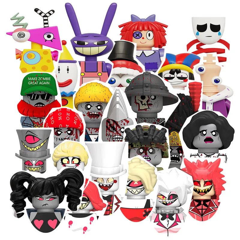N117 TP243 K2189 All Saints' Day Zombie Murderer Zombie Quickly Zombie Alastor Velvette Pomni Building block boy birthday toy