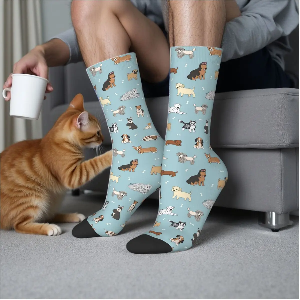 

Носки для щенков и собак, супер мягкие чулки в стиле Харадзюку, всесезонные длинные носки, аксессуары для мужчин и женщин, подарок на день рождения