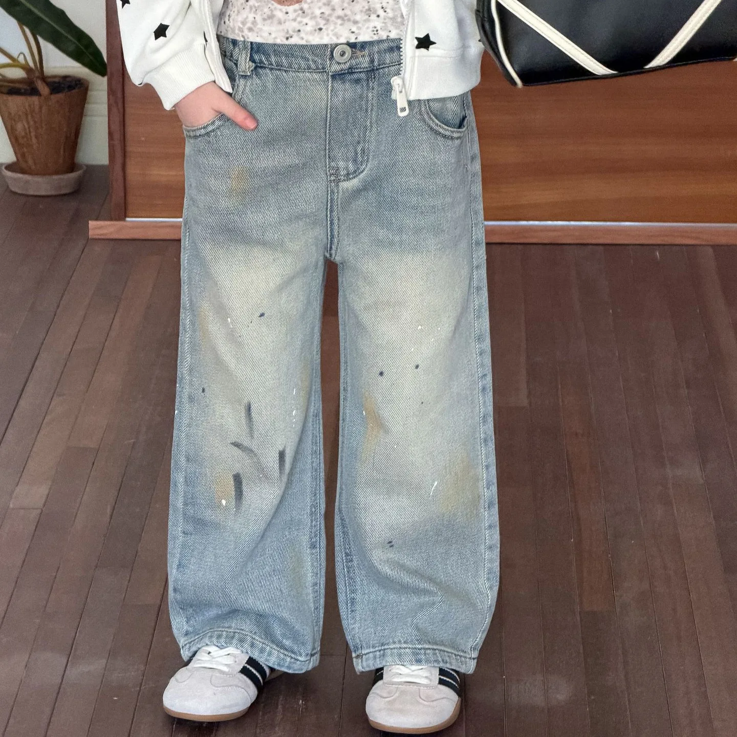 

Girls Pants 2026 Spring New American Denim Straight Leg Pants, Daily Stylish, Versatile and Casual Temperament Wear