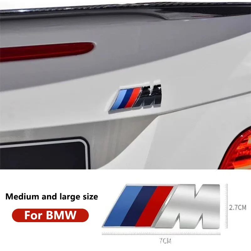 Metal Car Boot Badge Emblem Accessories For BMW M E34 E36 E60 E90 E46 E39 F10 F30 X5 X6 M3 M5 E71 F01 F02 3D Grey badge Letters view 5