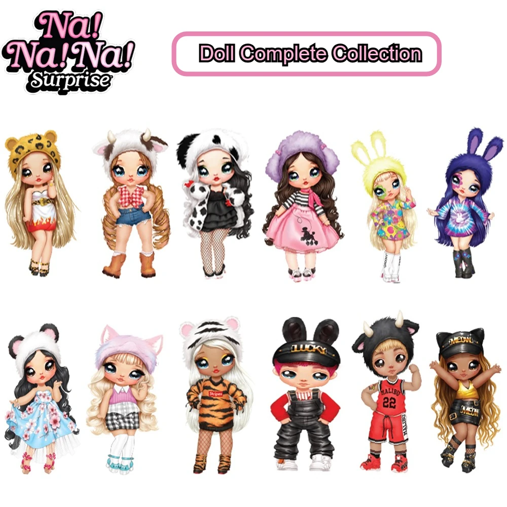 دمية عصرية من سلسلة Na Na Na Surprise Minis - تغليف غامض مع قصاصات ألعاب أطفال ملابس دمى صندوق أعمى مفاجئ