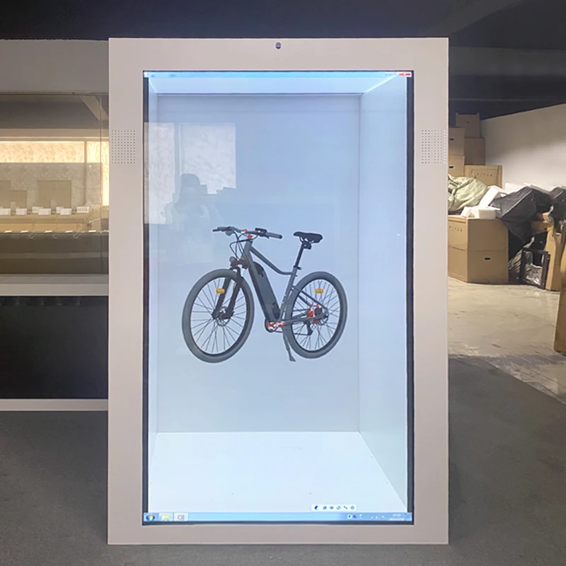 

3D Hologram Display 21.5'' 86" Transparent LCD Showcases Box Jewelry Museum Exhibition Video Holobox With Camera And Mic