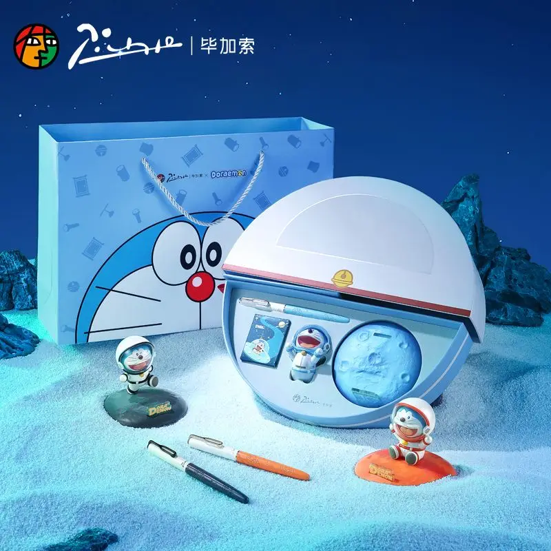 

Fountain Pen Blue Cat 956, Gift Box Set with Doraemon, Birthday Gift for Third-Grade Primary School Students