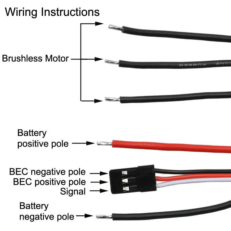 AM32 2-4S 40A ESC controlador de velocidad sin escobillas de 32 bits módulo BEC 5V2A integrado para Dron 1/18 1/24 SCX24 coche trepador de control remoto tanque 1/16