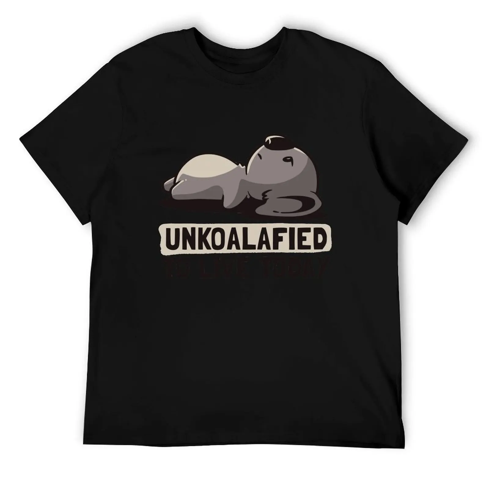 

Unkoalified To Live Today Lazy Cute Koala Gift T-Shirt забавные футболки мужские футболки с принтами футболка мужская роскошная футболка