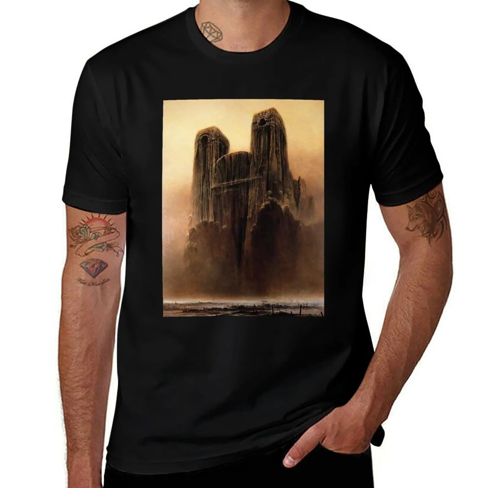 

Beksinski T-Shirt Soft Stretch Short Sleeve Top