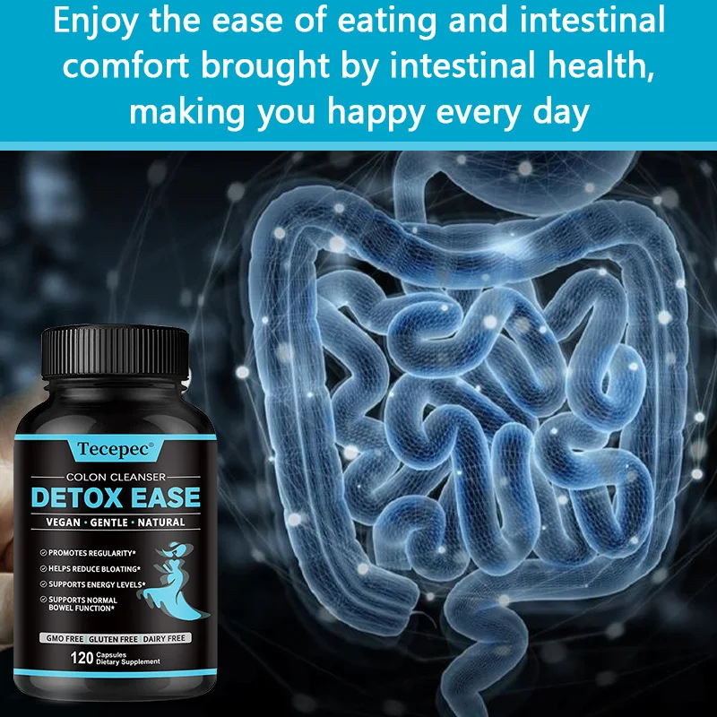 كبسولات مكملات التخلص من السموم، تساعد على تقليل الانتفاخ، وصحة الأمعاء، وإدارة الوزن، وزيادة مستويات الطاقة، 120 كبسولة #6