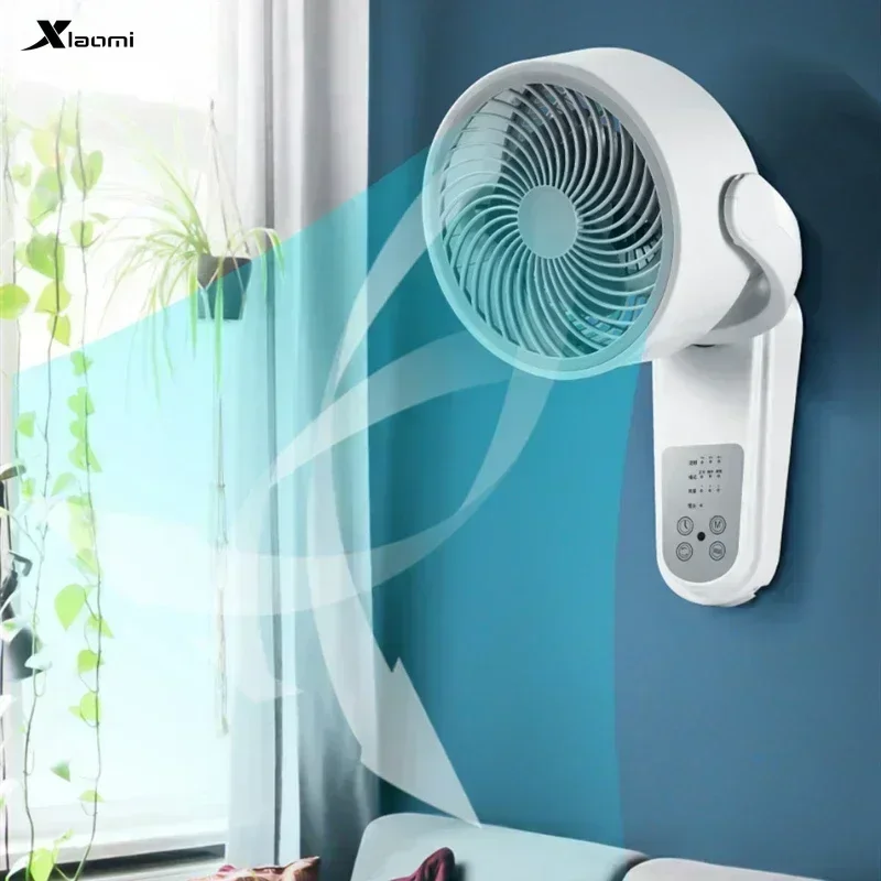 Electric fan Wall-mounted  new punch-free circulation fan wall-mounted wall fan dormitory wall-mounted shaking silent