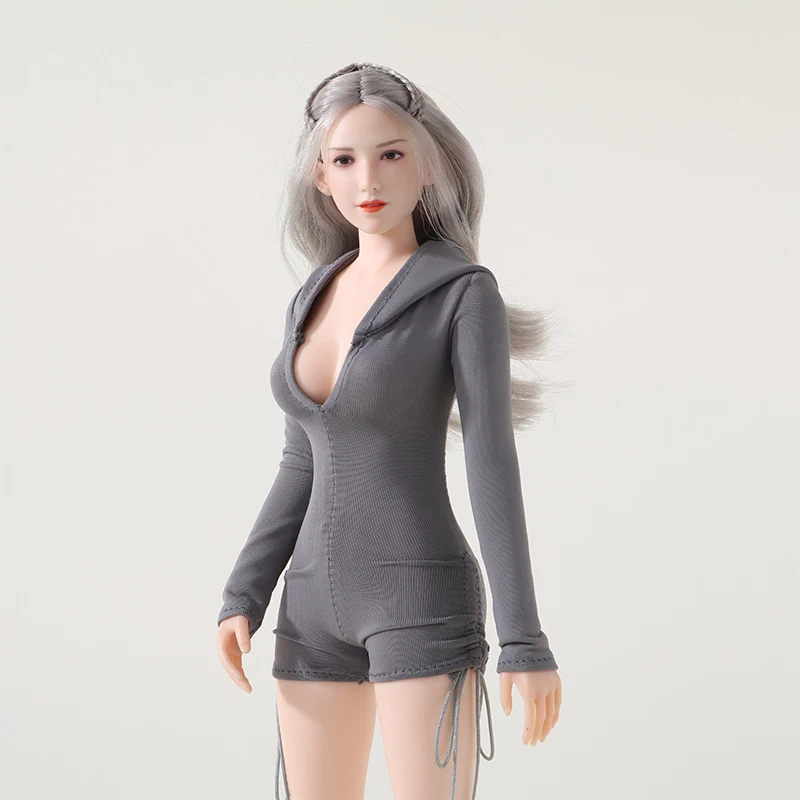 1/6 weibliche Figur Bodysuit Kleidung, Träger-Badeanzug Jumpsuit Rock Outfit für 12 Zoll Soldaten-Actionfigur Puppenzubehör – Detail 2