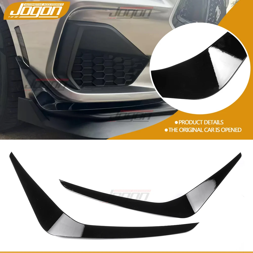 

For Ford Mustang S650 V8 Ecoboost GT 2024+ ABS Front Bumper Side Air Vent Splitter Fin Canards Strip Trim Exterior Accessories