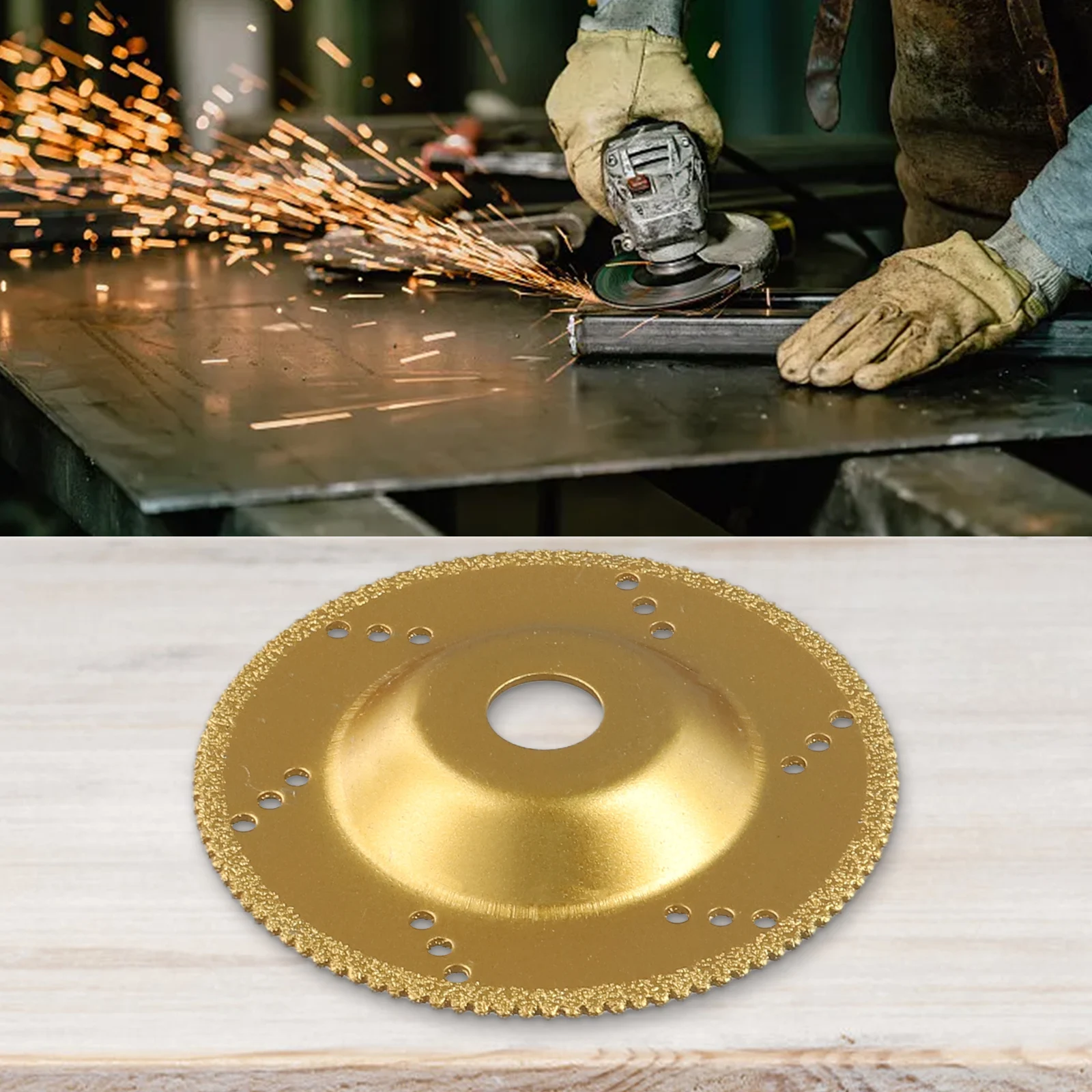 Practical Cutting Disc Wear-resistant Angle Grinder Diamond Cutting Disc Silver/ Gold Marble Bowl Grinding Disk