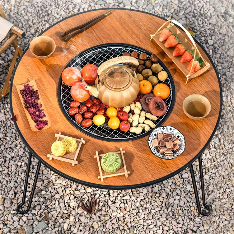 Smokeless Barbecue Pot, Non-stick Winter Hearth Grill, Household Outdoor Dinner Brazier, Multipurpose BBQ Stand, Portable Grill.