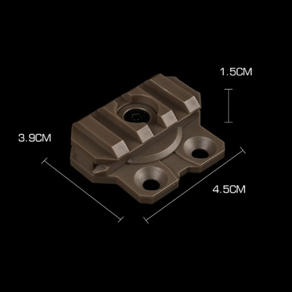 Adattatore per binario laterale per casco Rotazione regolabile a 360 gradi Supporto per torcia per binario per casco in nylon per M-LOK