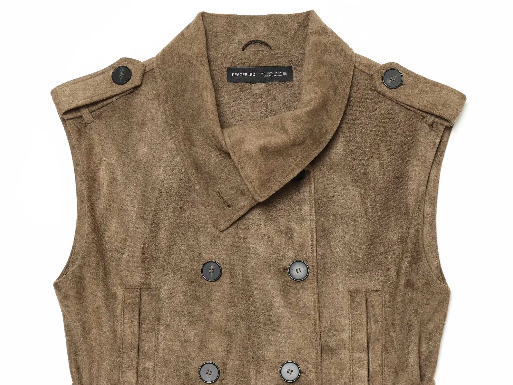 Tailliertes Kurzes Modisches Weste 2026 Klassischer Stil Damen Doppelreihige Vintage-Gilet Street Casual Büro-Weste – Detail 5