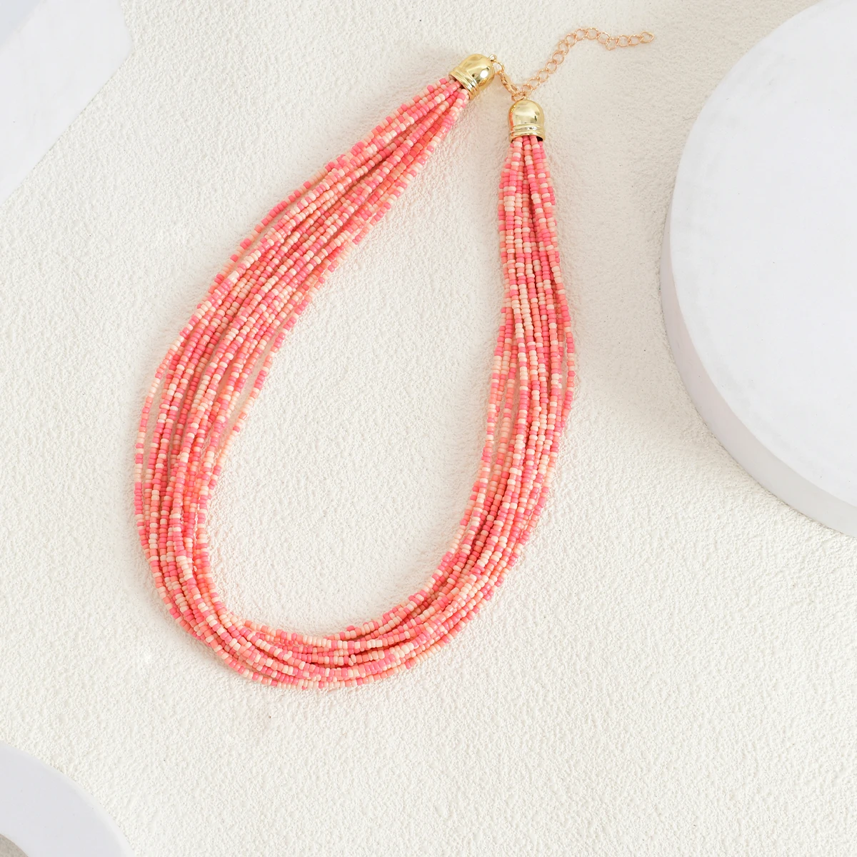 1 Bohemian jewelry Bohemian multi-layer bead necklace suitable for girls\' daily wear