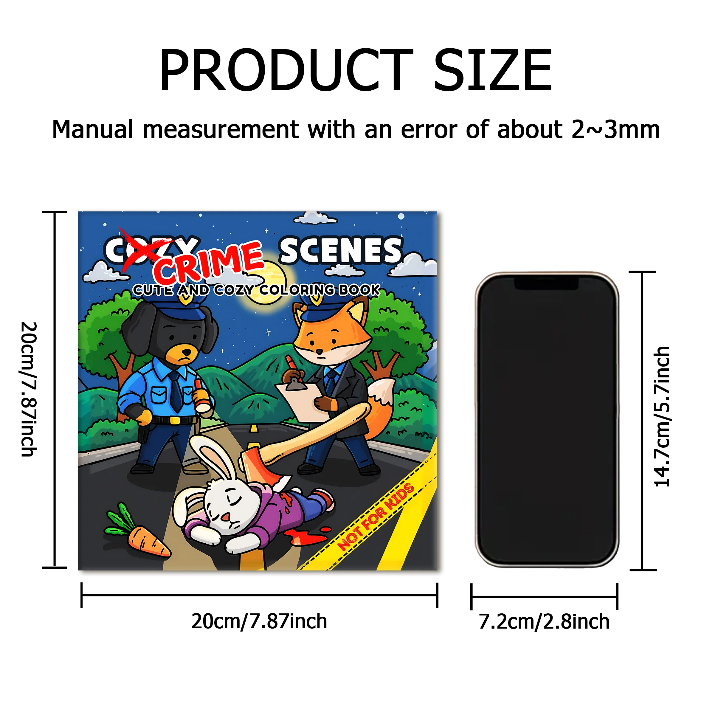 CRIME SCENES Bold-easy Patterns Coloring Book for Adults Cute Drawing Book Perfect Gift for Party and Birthday