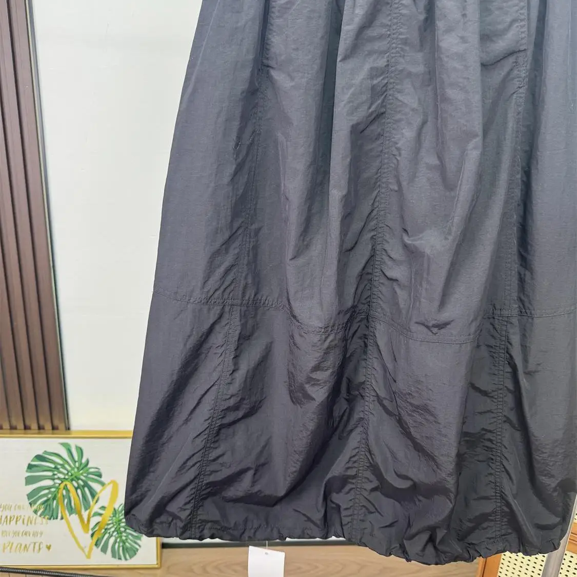 Ele Midi-Rock WMXZ Sommer Neu Eleganter Nylon-Rock mit Gürtel, Hoher Taille, für Pendler, Einfarbig, A-Linie, Lässiger Gerader Schnitt