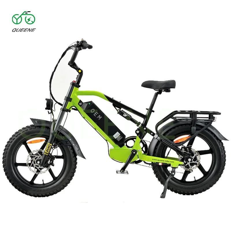 48v 1000W 1500w Dual Drive Fat Tire Electric Bike Full Suspension Turn Signals 52V 30Ah Electric Bicycle electric cycle