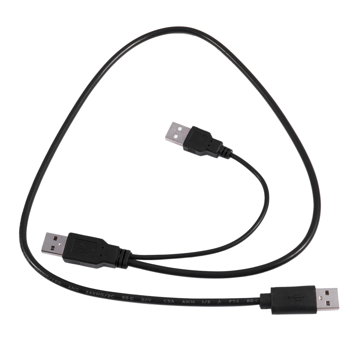 Cable divisor USB 2,0 tipo A macho A Dual, Cable negro