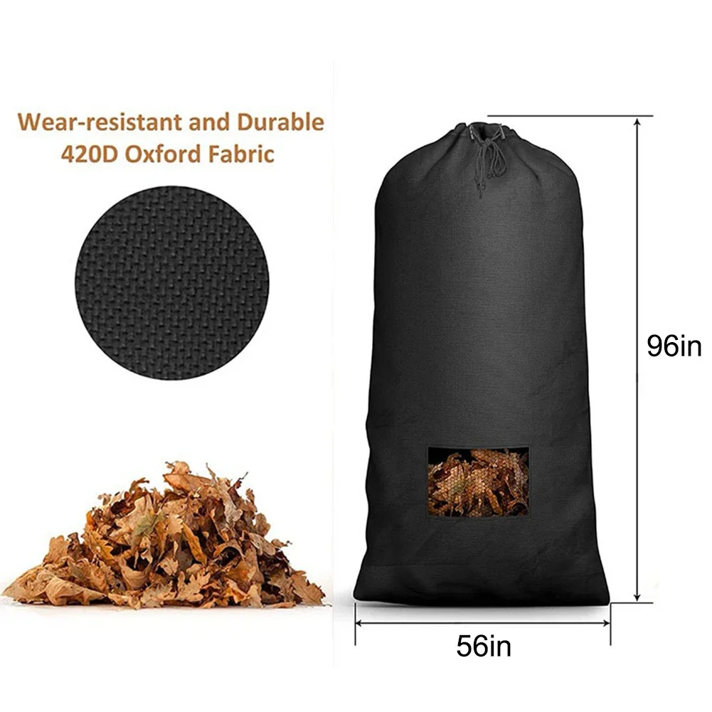 1PC Lawn Tractor Leaf Storage Bag Large Storage Capacity For Garden Yard Lawn Tractor Mower Sweeper Accessories Mower Parts