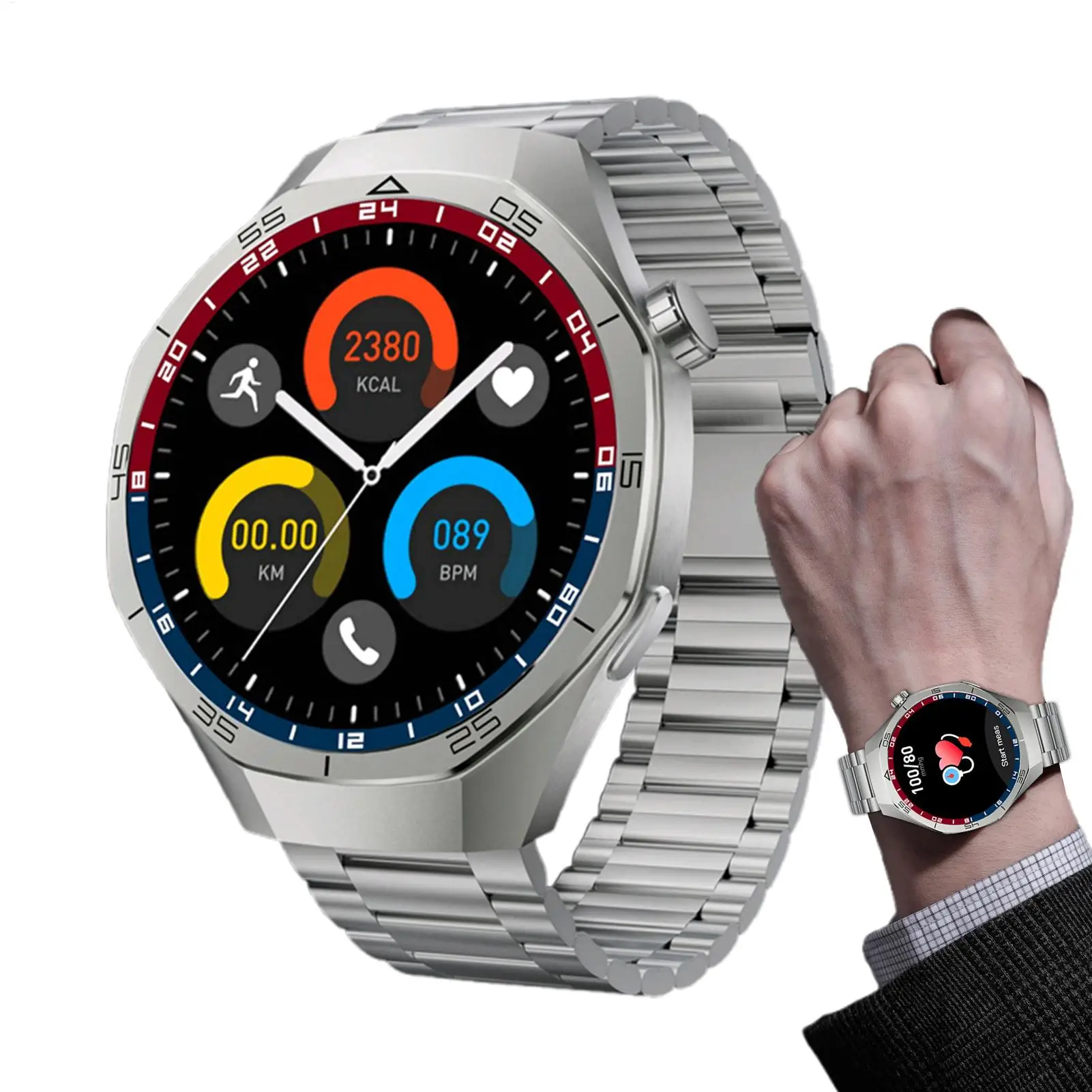 

Фитнес-часы Спортивные часы для мужчин USB-зарядка Фитнес-трекер Полный сенсорный светодиодный экран Удлиненный аккумулятор для тренировки сна