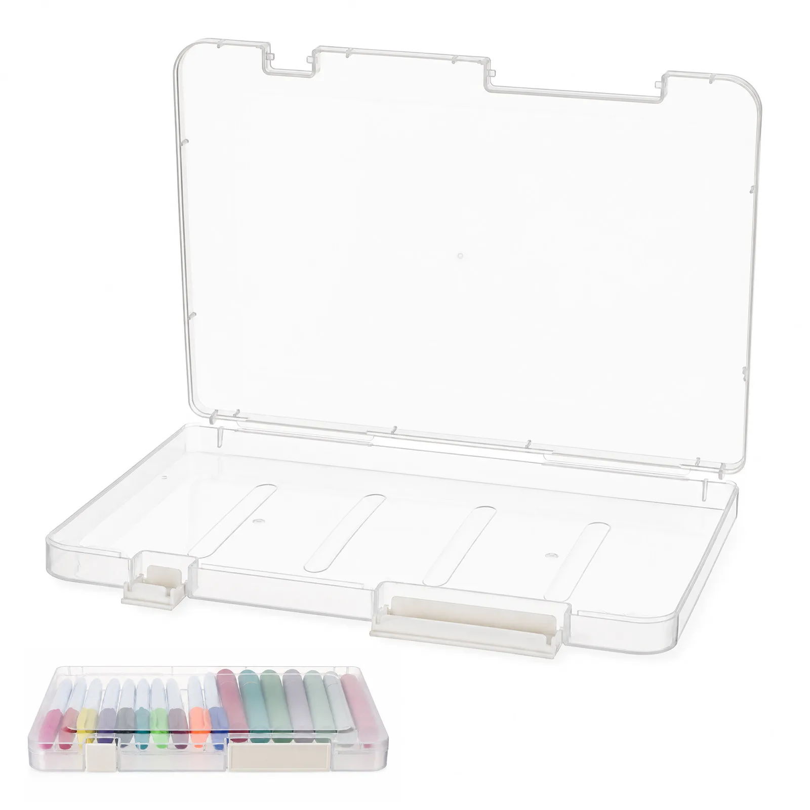 1Pcs Heavy Duty Plastic File Storage Box for Documents Certificates Magazines Papers Strong Tough Eco Friendly Desktop Document