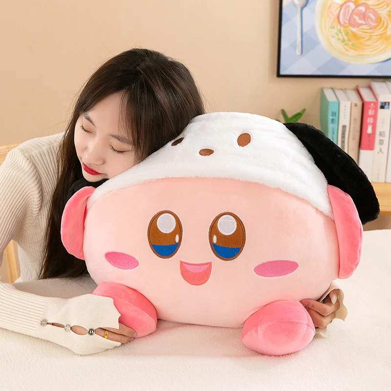 New Cute Cartoon Animation Kirby Large Size Plush Toy Pillow Stuffed Doll Boys and Girls Festival Gift Room Decoration Doll view 6
