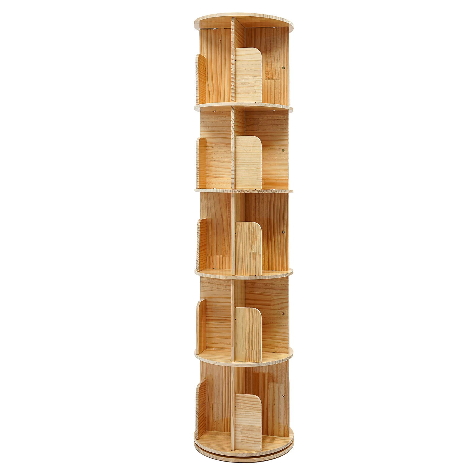 Massivholz 360 ° Drehbares Bücherregal 3-stöckiges Standregal Aufbewahrungsregal für Büro Zuhause Wohnzimmer für Kinder & Erwachsene – Detail 19