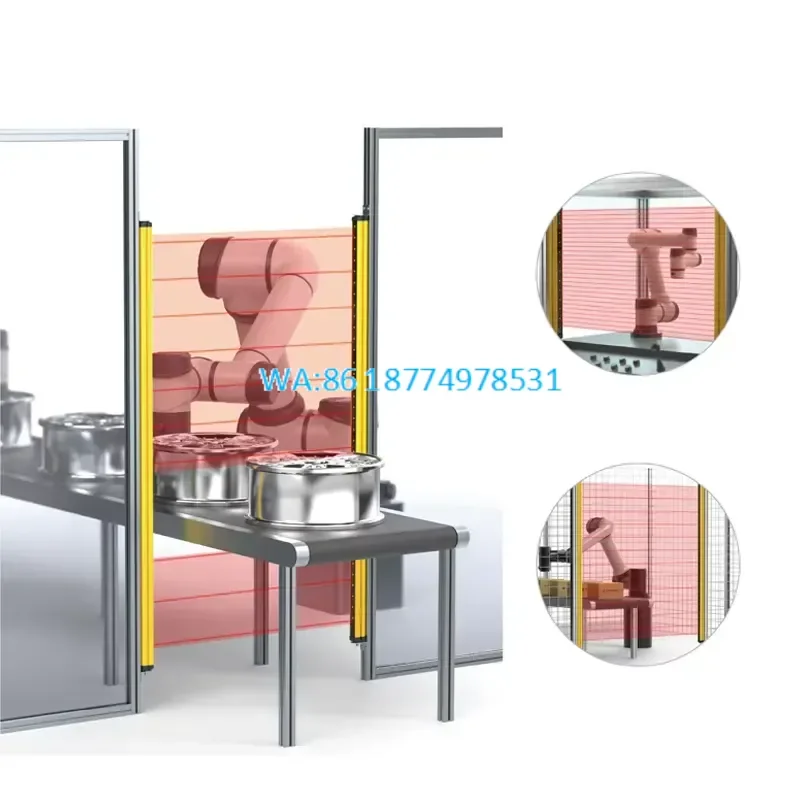 Wmwmnu Factory Direct Infrared Light Barrier Safety Sensors for Finger Safety Light Curtain 0.3-15m Detection 470mm