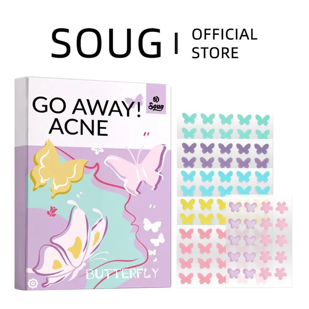

Butterfly Acne Patches 120pcs/1 Box Pimple Patch Acne Colorful Invisible Acne Removal Stickers Healing Absorbing Spot Sticker