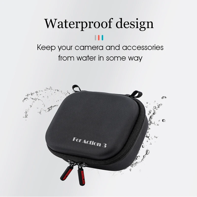 Portable Handbag Storage Bag PU Waterproof Case shockproof protection Shell For DJI OSMO Action 3 Camera Accessories