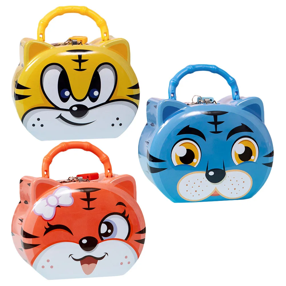 3Pcs Cartoon Tiger Sparschwein Schöne Geld Fall Dekorative Spardose Multi-Funktion Münze Lagerung Schlafzimmer Wohnzimmer geschenk