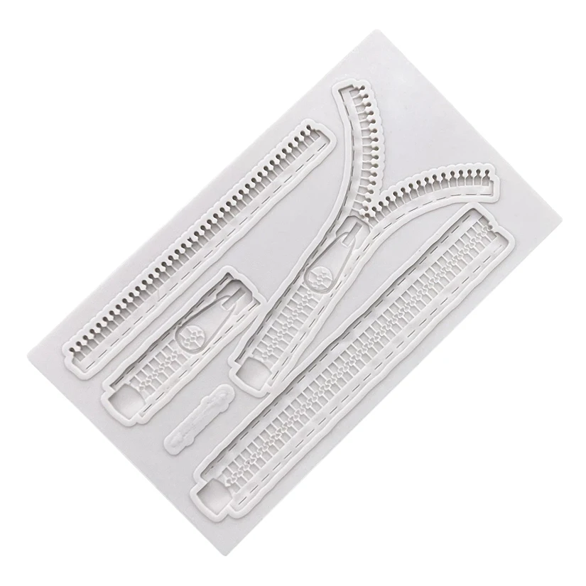 Silicone Mold Zipper Shapes Fondant Cake Chocolate Candy Jello Silicone Decorating Tools