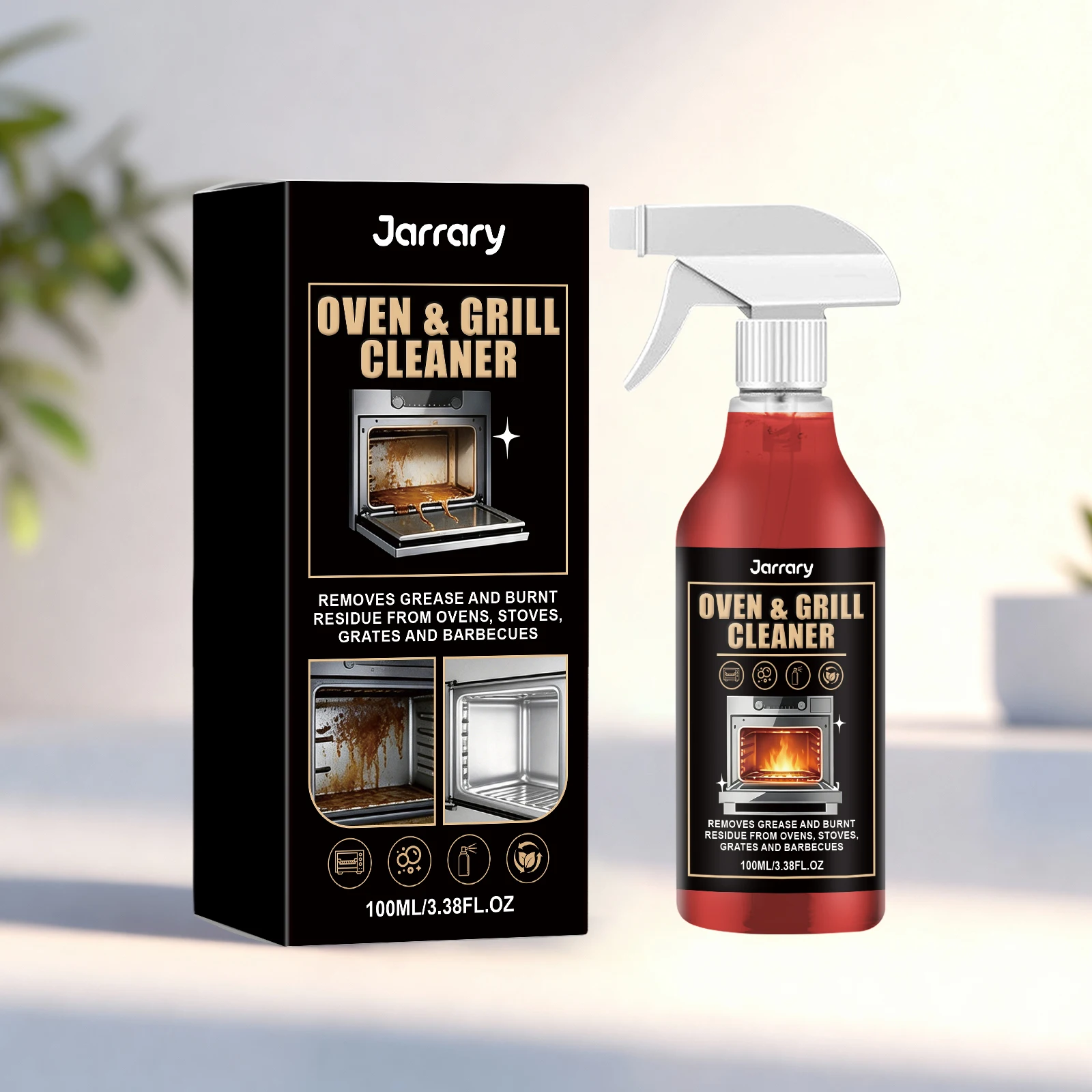 Oven and Grill Cleaner - Daily Convenient Cleaning for Household Kitchen Oven and BBQ Grease, Efficient Degreasing Formula