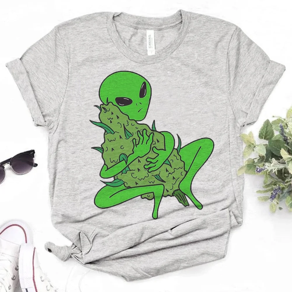 

Weed tshirt women harajuku top female Japanese harajuku graphic clothes