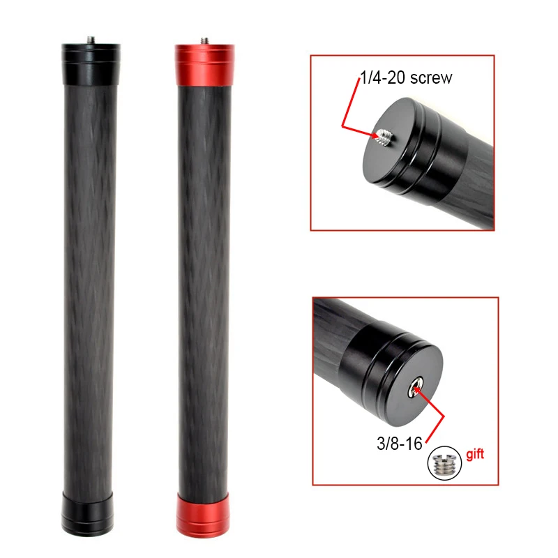 Photography Extension Rod 38/35/33cm Long 1/4 Interface Lightweight Shooting Support DSLR Camera Ballhead Stable Accessories