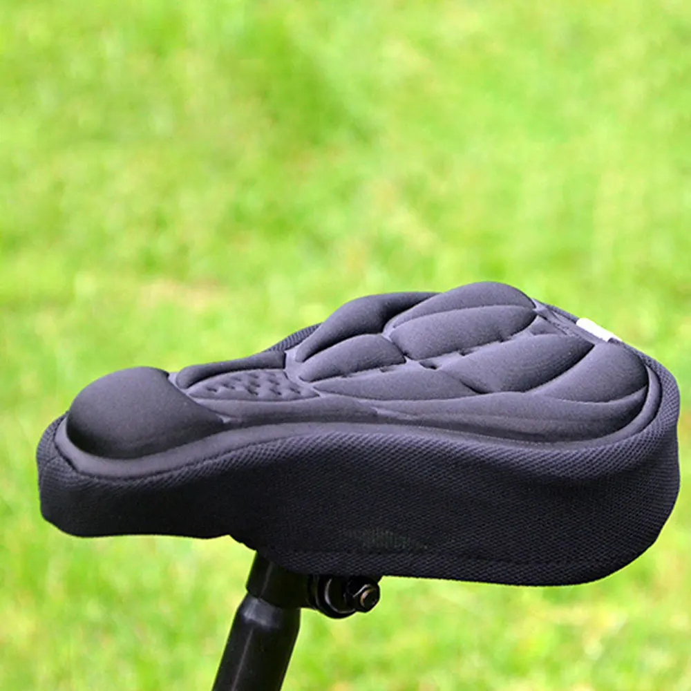 Bicycle Saddle Extra Comfortable Bike Seat Soft Exercise Bicycle Cushion Non-Slip 3D Bike Cover, Mountain & Road Bikes Cushion