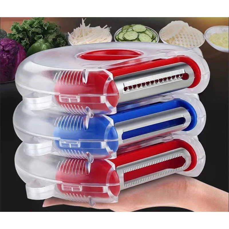 

Three-in-One Multi-Function Peeler, Potato Shredded Peeling Knife, Kitchen Artifact, Plane, Apple, Melon, Fruit