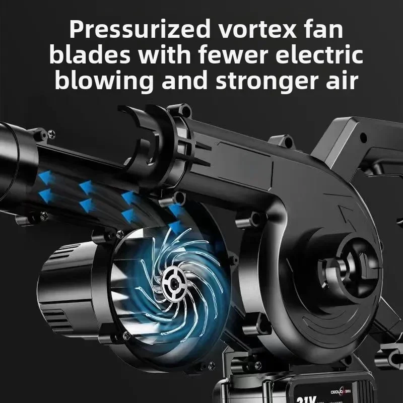 High-power industrial lithium battery blower rechargeable strong vehicle-mounted for home dust removal European Plug Standard