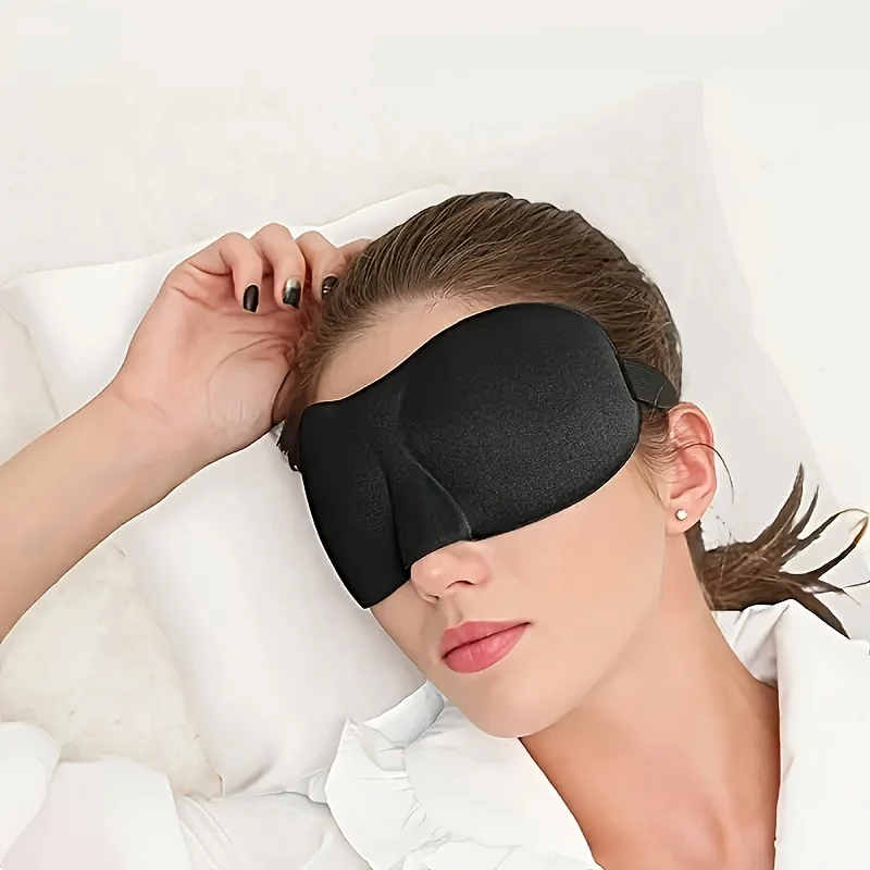 3D Non-Marking Three-Dimensional Eye Mask Without Nose Simple Solid Color Blackout Sleep Students Lunch Break Eye Masks