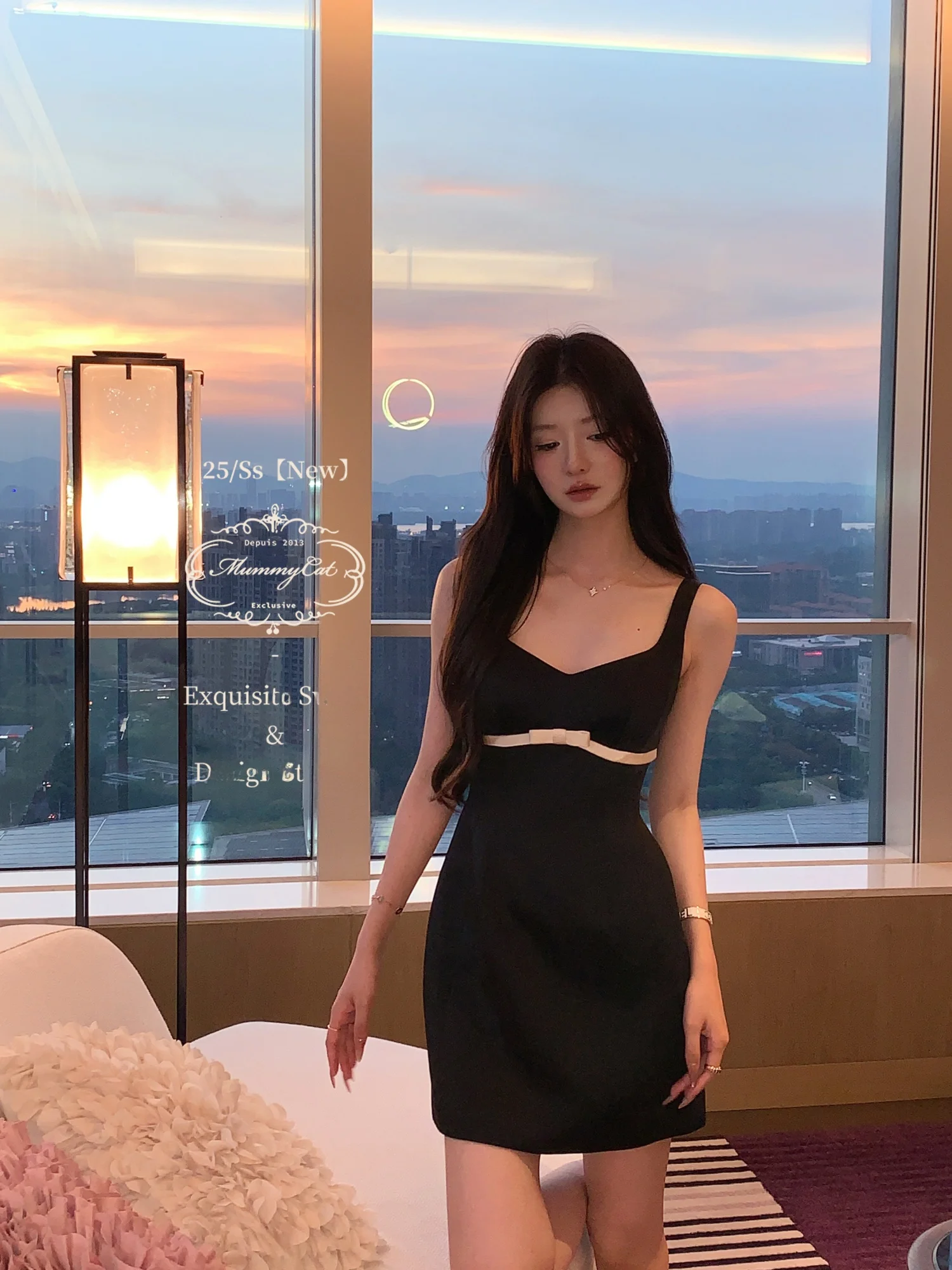 

Новое платье-миди из плотного атласа с завязками, цветное, с завышенной талией, А-силуэт, для свиданий и вечеринок